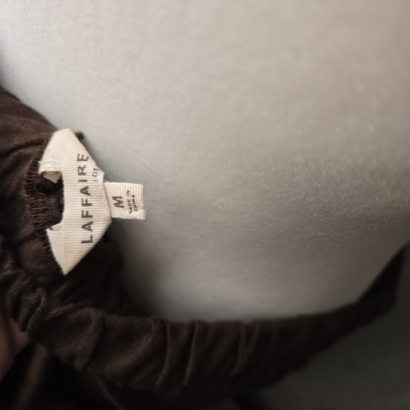 Medium Soft Surroundings Laffaire Faux Suede pleated stretch Skirt Dark Brown - Picture 5 of 5